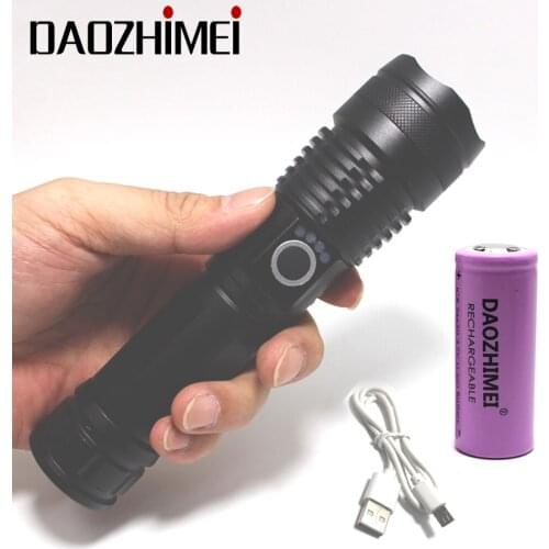 8000 Lumens Zoom Tactical LED Flashlight XHP70.2 XHP50 USB Rechargeable hunting Torch 26650/18650 camping Lamp Light