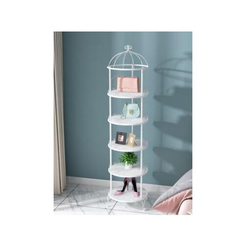 Clothing shoes shop window put bags shelf floor net red gold iron bird cage multilayer storage storage display rack