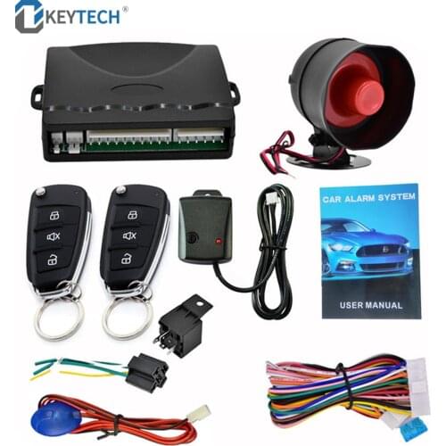 OkeyTech Universal 12V Car Alarm System Remote Central Door Lock Keyless System Muti-functional Car Alarm With 2 Remote Control