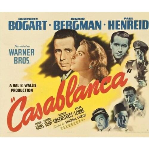 Vintage Decorative Signs Casablanca Movie Film Vintage Metal Tin Sign Wall Plaque
