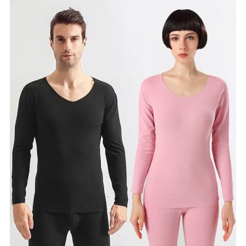 Winter Thermal Underwear Set Womens Pajamas Long Sleeved Sleepwear Pyjamas Men Casual Home Suit Seamless Underwear Long Johns