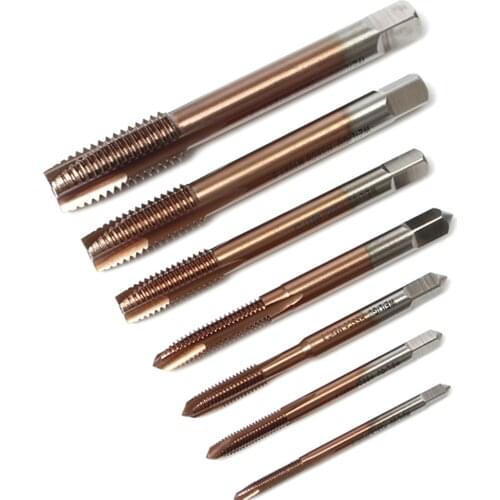 1Pcs Machine Taps Drill Bits Cobalt HSS Straight Fluted Thread Plug Taps Tools Parts M3 M4 M5 M6 M8 M10 M12