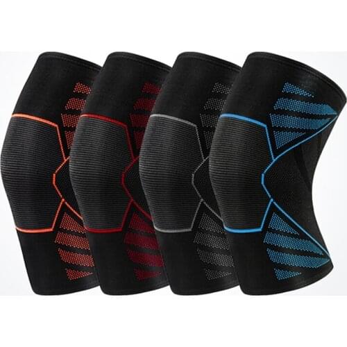 1pc Knee Pad Breathable Compression Sleeve Knitted Support Leg Protector Outdoor Gym Squat Women Men Sportswear Accessories