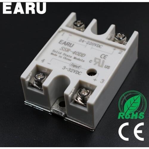 1 pcs Solid State Relay SSR-40DD 40A 3-32V DC Input TO 24-220V DC SSR 40DD SSR-40 DD Industry Control Factory Wholesale Hot