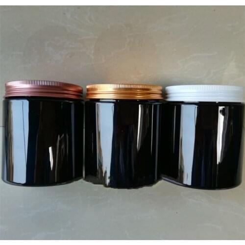 10/30pcs 200g 250g Empty Plastic Jar Cream Pot With Screw Lids Black Makeup Cosmetic Container Liquid Lotion Storage Box
