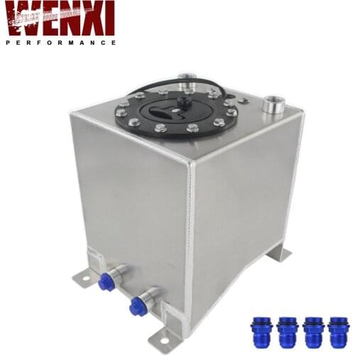 10L Aluminium Fuel Surge Tank Mirror Polish Fuel Cell With Foam Inside/Sensor WX-TK38