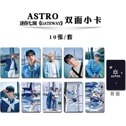 10pcs/set Kpop ASTRO Photocards GATEWAY Photo Album Cards Round Double-side Print High Quality HD ASTRO Photocards