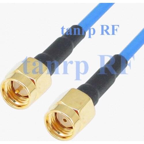 20in RP SMA male to SMA male plug RF 3G 4G router WIFI 50CM coaxial Sexi Flexible blue jacket jumper extension cable RG405
