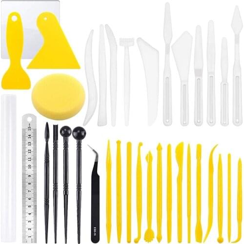 BMBY-36Pcs Polymer Clay Tools Kit Ceramic Pottery Modeling Clay Sculpting Tools Great Gifts for DIY Craft