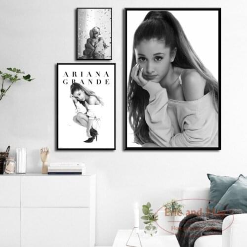 Ariana Grande Pop Music Star Singer Beauty Art Painting Vintage Canvas Poster Wall Home Decor Artwork