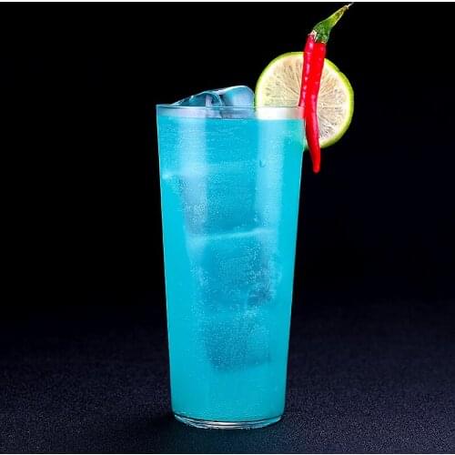 Lead-free Crystal Glass Engraved Long Drink Glass Summer Bubble Water Glass Ice Tangerine Glass High Cocktail Glass