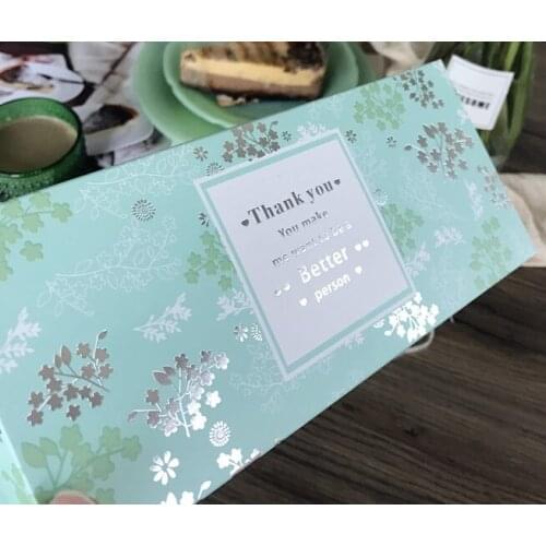 Bronzing cake boxes Handmade cookies Biscuits Baking packing box for gift package 100pcs/lot