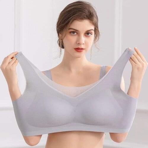 2pcs Seamless Bras For Women Plus Size Bra Ultra Thin Underwear Women Push Up Bra Big Size Lce Silk Breathable Female Bra
