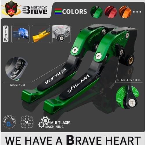 LOGO Versys Motorcycle Folding Extendable Brake Clutch Levers For KAWASAKI Versys 300X VERSYS-300X Versys 300X 2017 2018 2019