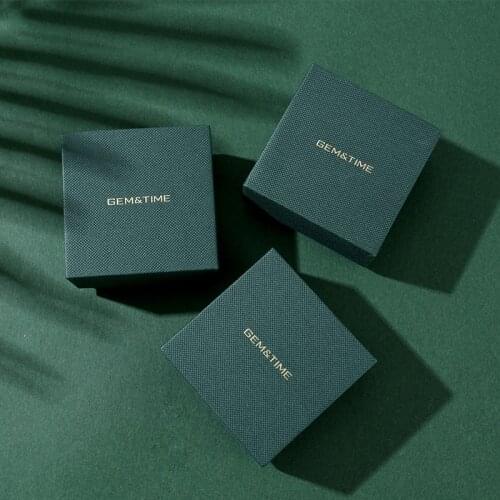 GEM&TIME Real 14K 18K Yellow Gold Luxury Jewelry Boxes Gift