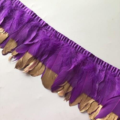 Asia Ra 4 Meters/Lot te Goose Feathers Trims Ribbon 15-20cm For Craft Wedding Party Supplies Carnival Dancer Decoration Plumages