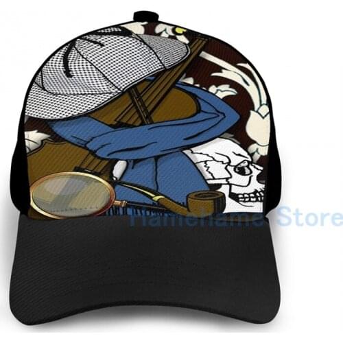Fashion Sherlock(3) Basketball Cap men women Graphic print black Unisex adult hat