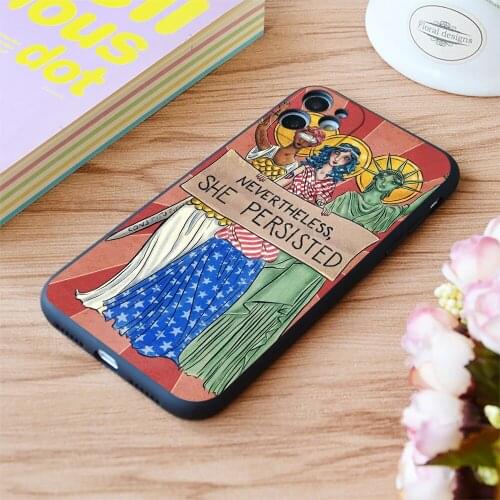 For iPhone Nevertheless She Persisted Print Soft Matt Apple iPhone Case 6 7 8 11 12 Plus Pro X XR XS MAX SE