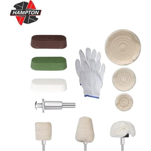 7/10/11pcs Polishing Rotary Tool Accessory Set Cloth Wheel Bit for Dremel 6.35mm Shank Grinding Rotary Machine Abrasive Tools