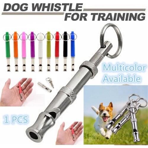 New Ultrasonic Pet Dog Puppy Whistle Sound Obedience Training Key Ring Trainer
