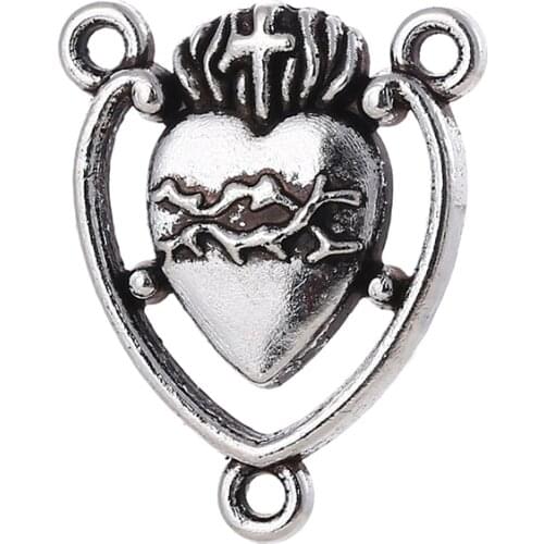 Wholesale Pendants For Necklaces Diy Jewelry Making Accessories Cross Charm Virgin Mary Jesus Christian Supplies Zinc Alloy