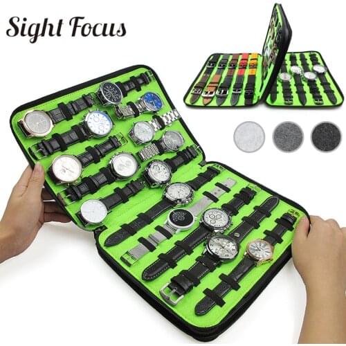 40 Slots Felt Watch Organizer Watch Band Storage Bag Case for Omega Seiko Samsung Huawei Suunto Pouch Strap Holder Watchband Box