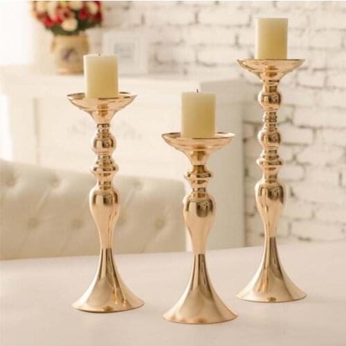 Candle holders christmas decorations wedding centerpieces lantern stand home gold flower vase table centerpiece event flowe