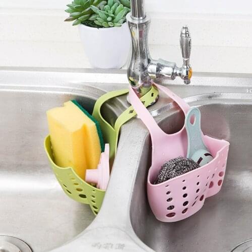 Portable Kitchen Basket Home Hanging Drain Bag Basket Bath Storage Tool Sink Holder Kitchen Acessory