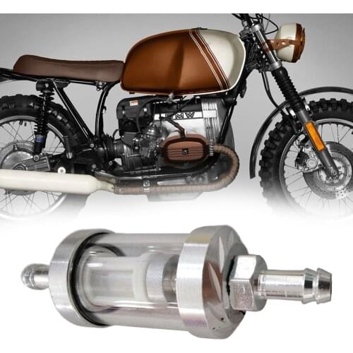 Easy Install Auto Universal Petrol Motorcycle Practical Oil Cleaner Fuel Filter Inline Transparent Accessroy Gasoline Metal
