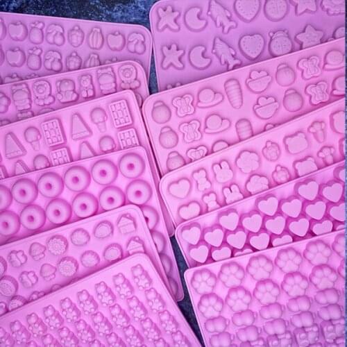 Kinds Sugarcraft Silicone Mold Dropper Grids Gummy Animal Fondant Chocolate Candy Mould Cake Baking Decorating Tools Resin Art