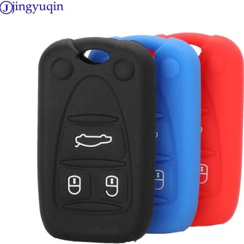 Jingyuqin Remote Key Silicone Cover Case For ALFA romeo 159 giulietta Brera 156 A159 Q4 GT 946 Spider