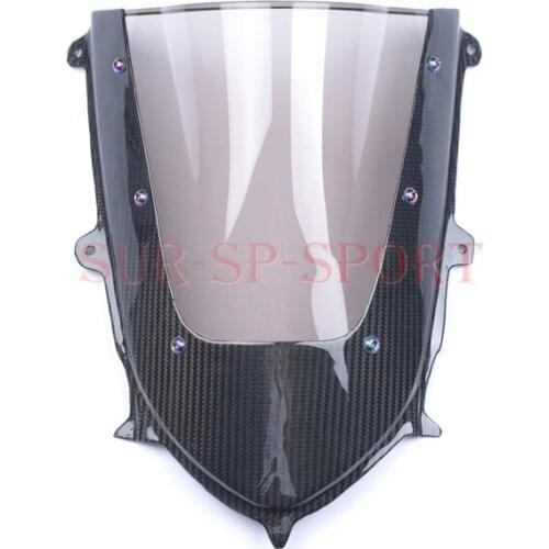 Motorcycle Windscreen Wind Screen Sheild Cover With The Carbon Fiber For Yamaha YZF R6 2017 2020 Full Carbon Fiber 100% Twill