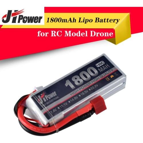 High Quality JHPower 7.4V 1800mAh 2S 100C Original Rechargeable Lipo Battery with T Plug for RC Model Drone