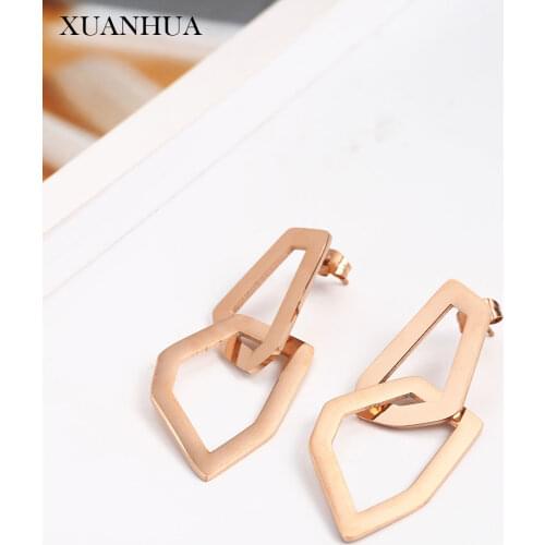 XUANHUA Stainless Steel Jewelry Woman Charm Drop Earrings Gifts for women Fashion Fine jewelry Accessories Wholesale lots bulk