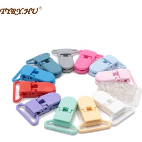 TYRY.HU 5pcs/lot 25mm Tail Anti-Off Pacifier Clips Dummy Soother Clip Non-Toxic Pacifier Chain Holder Accessories