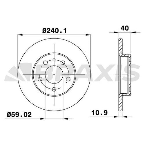 REAR BRAKE DISC MIRROR ALFA GTV SPIDER 2.0I 3.0I 60670804