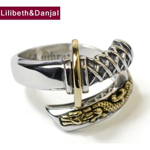 Dragon Sword Dainty Pure 925 Sterling Silver Fashion Adjustable Wedding Eternity Ring Jewelry Men Women 2020 New Arrival R08