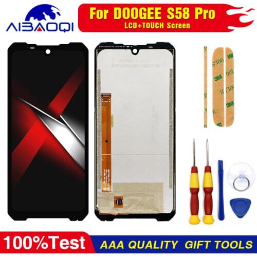 Touch Screen LCD Screen LCD Display For Doogee S58 Pro Digitizer Assembly With Frame Replacement Parts+Repair Tool