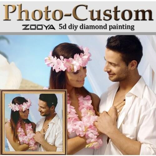 ZOOYA DIY PHOTO CUSTOM Diamond Painting Picture of Rhinestones Diamond Embroidery Beadwork 5D Cross Stitch Mosaic Home Decor AZ7