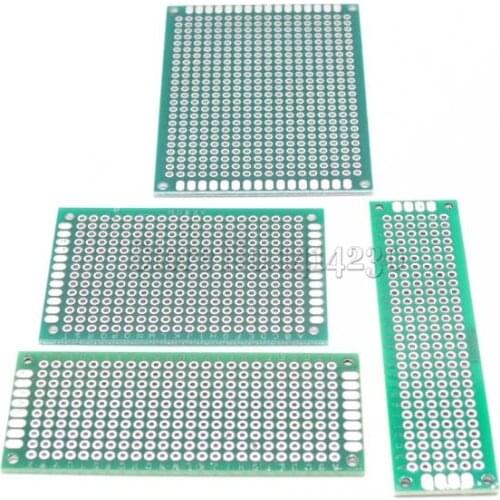4Pcs(=1pack) Double Side Prototype PCB Breadboard 5*7 4*6 3*7 2*8cm DIY circuit design FR4