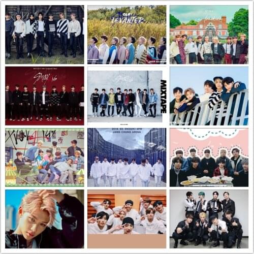 5D DIY Diamond Painting Stray Kids Square/Round Diamond Embroidery Korean MenS Team Cross Stitch Mosaic Artist Home Decoration