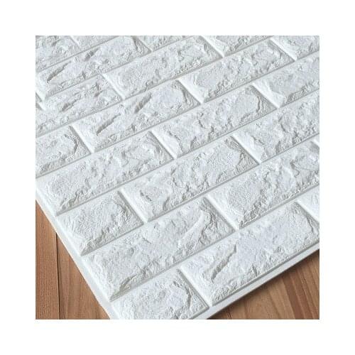 60X30cm 10pcs 3D Brick Wall Stickers Wallpaper Decor Foam Waterproof Wall Covering Wallpaper For Kids Living Room DIY Background