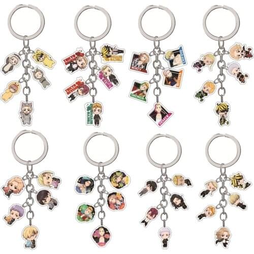 Cosplay Tokyo Revengers Acrylic Keychain Anime Character Manjiro Ken Takemichi Hinata Atsushi Chibi Pendant Keyring Jewelry Gift