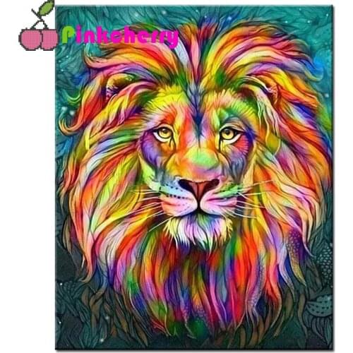 Color Lion King Diamond Painting Full Square/Round 5d Cross Stitch Diy Home Decor Diamond Embroidery Sale Lion Handmade k862