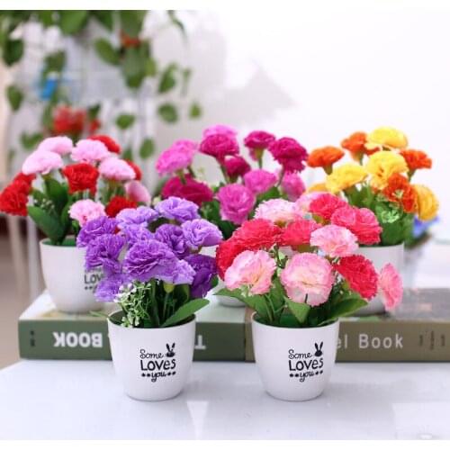 Decorative small potted plastic flower artificial flower simulation flower garden decoration bonsai house plant home decoration