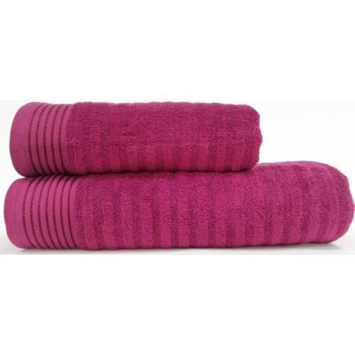 Bonisia Bilateral Cotton Bath Towel Set Burgundy
