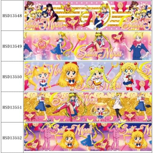 HuangTao 22MM 25MM 38MM 50MM 75mm Printed Pattern on Grosgrain Ribbon for diy ribbon