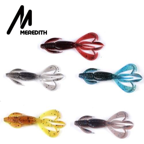 MEREDITH Colored Twin Tail CrawFish Silicone Bait for Saltwater Freshwater Fishing Lure Shrimp Lure Free Shipping