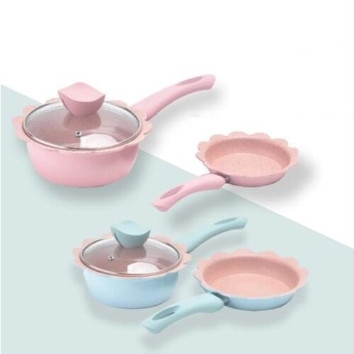 Baby Baby Food Supplement Pot Hot Milk Pot Maifan Stone Non-stick Pot Children Pan Instant Noodles Home Multi-function Pan