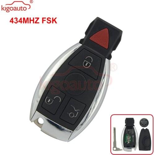 Kigoauto IYZDC11 IYZDC07 IYDC10 Smart key 3 button with panic 434Mhz for Mercedes E350 C350 ML350 SLK350 GLK350 2009 2010 2011